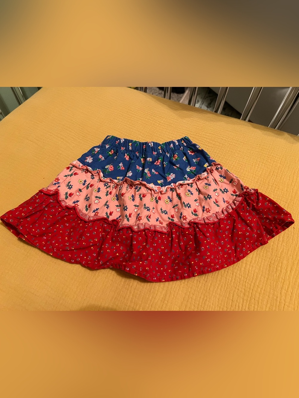 OshKosh B'gosh Ruffled Tiered Skirt in Blue, Pink & Red